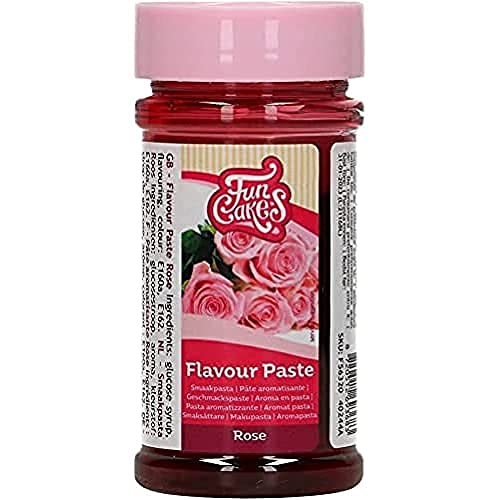 FunCakes Geschmackpaste Rose: Lebensmittelpaste, großartiger Geschmack, perfekt zum Dekorieren von Kuchen, geeignet für Teig und Füllungen. 120 g. von FunCakes