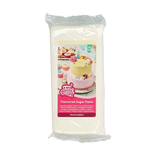 FunCakes Geschmacksfondant Marshmallow: Einfach zu verwenden, glatt, flexibel, weich und biegsam, perfekt zum Dekorieren von Kuchen, koscher und glutenfrei. 1 kg von FunCakes