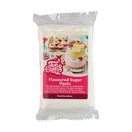 FunCakes Geschmacksfondant Marshmallow: Einfach zu verwenden, glatt, flexibel, weich und biegsam, perfekt zum Dekorieren von Kuchen, koscher und glutenfrei. 250 g von FunCakes