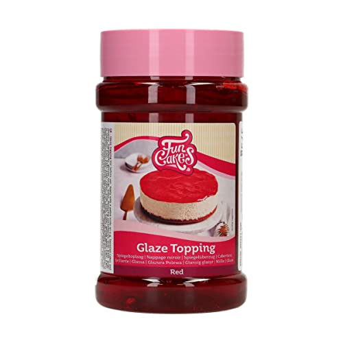 FunCakes Glaze Topping Erdbeere: Cake Topping, großartiger Geschmack, perfekt zum Dekorieren von Kuchen, Dessert Topping. 375 g. von FunCakes