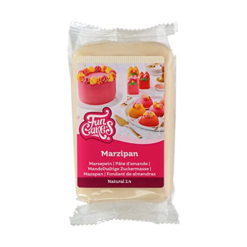 FunCakes Mandelhaltige Zuckermasse (holländisches Marzipan) Natural (1:4): Rollfertig, Einfach zu verwenden, Perfekt zum Dekorieren von Kuchen, Halal, koscher und glutenfrei. 250 g., Mittel von FunCakes