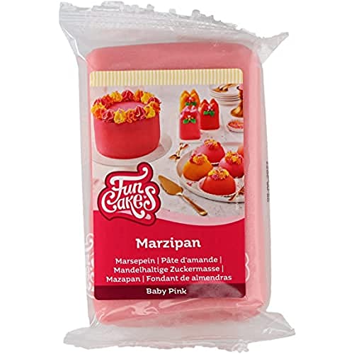 FunCakes Marzipan Baby Rosa: Einfach zu verwenden, köstlicher Geschmack, flexibel und geschmeidig, einfach auszurollen, perfekt zum Dekorieren von Kuchen, Halal, koscher und glutenfrei. 250 g. von FunCakes