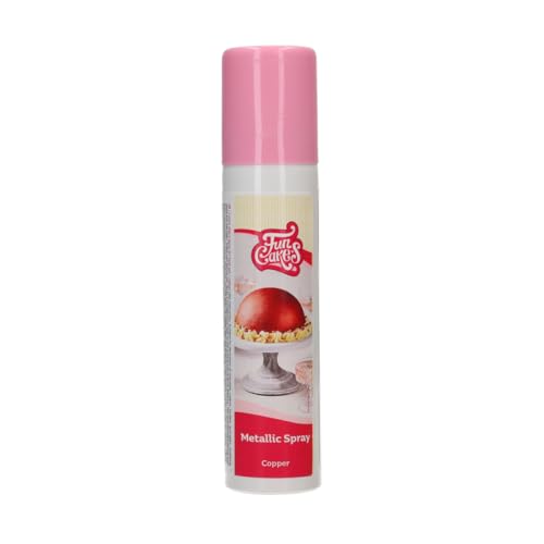 FunCakes Metallic-Spray Kupfer: Lebensmittelfarbe Spray, Sprühen Sie ganz einfach eine metallische Schicht auf Torten, perfekt für die Tortendekoration 100 ml von FunCakes
