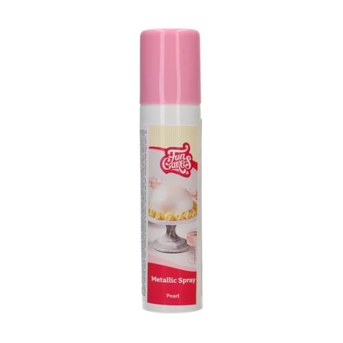 FunCakes Metallic Spray Pearl: Färbespray, einfaches Aufsprühen einer metallischen Schicht auf Torten, perfekt zum Dekorieren von Torten 100 ml von FunCakes