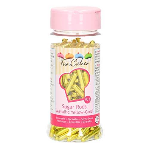 FunCakes Metallic Sugar Rods Streusel XL -Gelbes Gold, 70 g, G42784 FunCakes Metallic Sugar Rods Streusel XL -Gelbes Gold, 70 g, G42784 von FunCakes