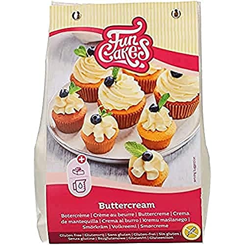 FunCakes Mix für Buttercreme, Glutenfrei: Einfach zu verwenden, cremig, perfekt zum Dekorieren, Abdecken und Füllen von Kuchen, Topping auf Cupcakes, 500g von FunCakes