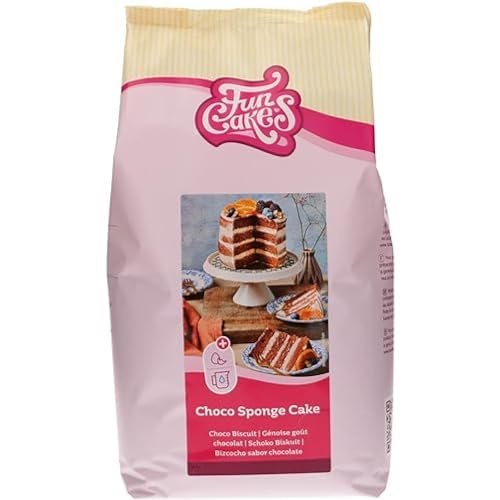 FunCakes Mix für Choco Biskuitkuchen: Einfach zu verwenden, wunderbar leichter Schokoladenkuchen, perfekt für die Kuchendekoration, Konditorqualität, Schokoladenkuchenbasis, Halal., 4 kg von FunCakes
