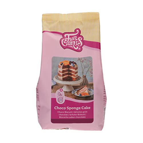 FunCakes Mix für Choco Biskuitkuchen: Einfach zu verwenden, wunderbar leichter Schokoladenkuchen, perfekt für die Kuchendekoration, Konditorqualität, Schokoladenkuchenbasis, Halal. 500 g. von FunCakes
