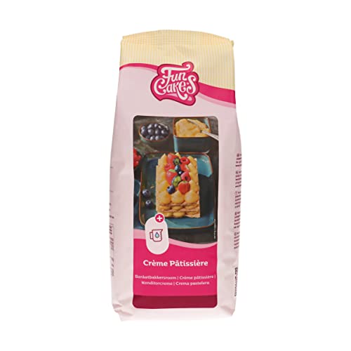 FunCakes Mix für Crème Pâtissière, einfach zu verwenden, köstlicher Pudding zum Füllen von Kuchen, Cupcakes und anderen Leckereien, nur Wasser hinzufügen, Halal., 1 kg von FunCakes