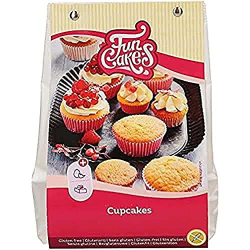 FunCakes Mix für Cupcakes, Glutenfrei: Einfach zu verwenden, perfekt gleichmäßige Cupcakes, Mini Cupcakes oder Loaf Cakes, Vanillegeschmack, Konditorqualität, Halal zertifiziert, 500g von FunCakes
