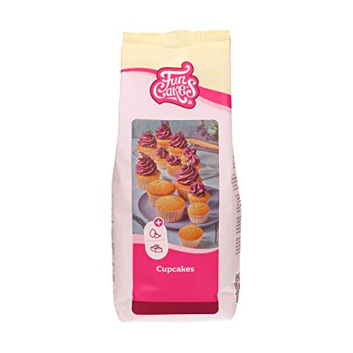 FunCakes Mix für Cupcakes: Einfach zu verwenden, perfekt gleichmäßige Cupcakes, Mini Cupcakes oder Laibkuchen, Vanillegeschmack, Konditorqualität, Halal., 1 kg von FunCakes