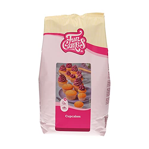 FunCakes Mix für Cupcakes: Einfach zu verwenden, perfekt gleichmäßige Cupcakes, Mini Cupcakes oder Laibkuchen, Vanillegeschmack, Konditorqualität, Halal., 4 kg von FunCakes