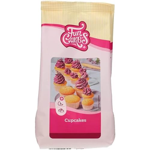 FunCakes Mix für Cupcakes: Einfach zu verwenden, perfekt gleichmäßige Cupcakes, Mini Cupcakes oder Laibkuchen, Vanillegeschmack, Konditorqualität, Halal., 500 g von FunCakes