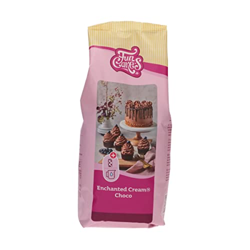 FunCakes Mix für Enchanted Cream® Choco: Einfach zu verwendende, sehr leichte und flauschige Schokoladencreme, perfekt zum Füllen und Abdecken von Kuchen oder als Belag für Cupcakes. 900 g. von FunCakes