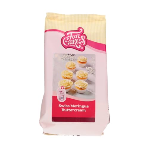 FunCakes Mix für Schweizer Baiser Buttercreme: Einfach zu verwenden, cremig, perfekt zum Dekorieren, Abdecken und Füllen von Kuchen, Belag auf Cupcakes. 400 g. von FunCakes