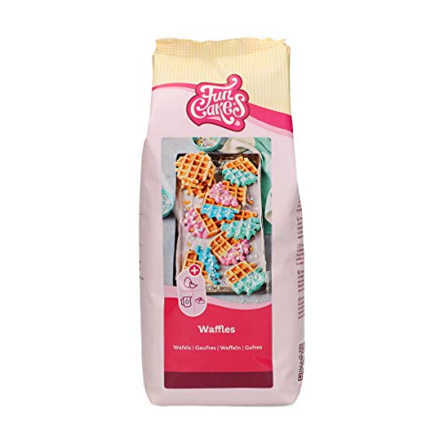 FunCakes Mix für Waffeln, leicht backen robuste süße belgische Waffeln, süß & knusprig. Hagelzucker hinzufügen!, 1 kg von FunCakes