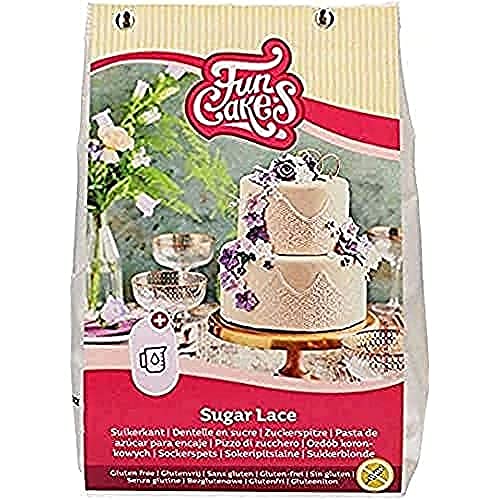 FunCakes Mix für Zuckerspitze - Weiß, Glutenfrei: Einfach zu verwenden, Instant-Mix für essbare weiße Kuchenspitze, Köstlicher Toffee-Geschmack, Für Kuchendekoration, Halal-zertifiziert, 400g von FunCakes