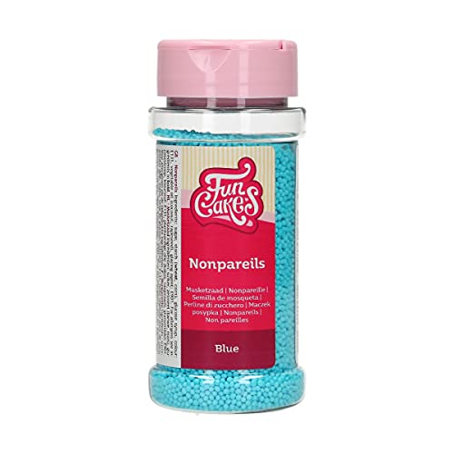 FunCakes Nonpareils Blau: Kuchenstreusel, großartiger Geschmack, perfekt zum Dekorieren von Kuchen. 80 g. von FunCakes