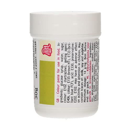 FunCakes Pastenfarbe Blattgrün; Konzentrierte Lebensmittelfarbe für Teig, Sahne, Fondant, Marzipan, Teig, Modellier- und Blütenpaste. Halal und koscher. 30 g FunCakes Pastenfarbe Blattgrün; Konzentrierte Lebensmittelfarbe für Teig, Sahne, Fondant, Marzipan, Teig, Modellier- und Blütenpaste. Halal und koscher. 30 g von FunCakes
