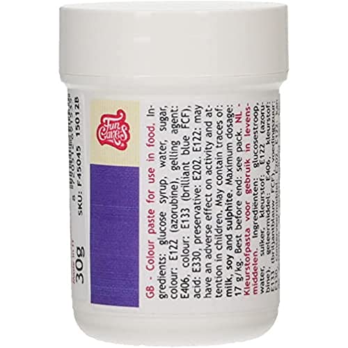 FunCakes Pastenfarbe Violett; Konzentrierte Lebensmittelfarbe für Teig, Sahne, Fondant, Marzipan, Teig, Modellier- und Blütenpaste. Halal und koscher. 30 g FunCakes Pastenfarbe Violett; Konzentrierte Lebensmittelfarbe für Teig, Sahne, Fondant, Marzipan, Teig, Modellier- und Blütenpaste. Halal und koscher. 30 g von FunCakes