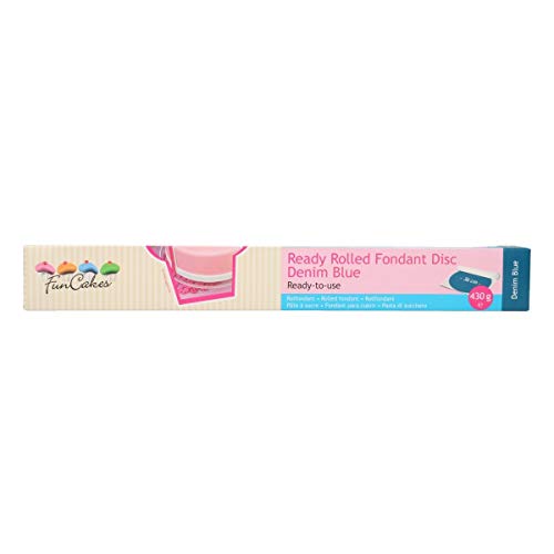 FunCakes Ready Rolled Fondant Disc Demin Blue: Vanillegeschmack, Bereits Ausgerollt, Sehr Einfach, Perfekt zum Dekorieren von Torten, Halal, Koscher und Glutenfrei. 36cm Durchmesser, 3mm, 430g. FunCakes Ready Rolled Fondant Disc Demin Blue: Vanillegeschmack, Bereits Ausgerollt, Sehr Einfach, Perfekt zum Dekorieren von Torten, Halal, Koscher und Glutenfrei. 36cm Durchmesser, 3mm, 430g. von FunCakes