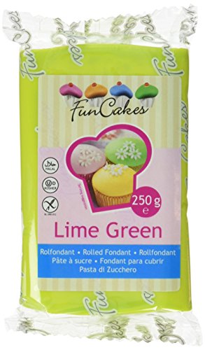 FunCakes Fondant - Lime green Limette, 4er Pack (4 x 250 g) von FunCakes