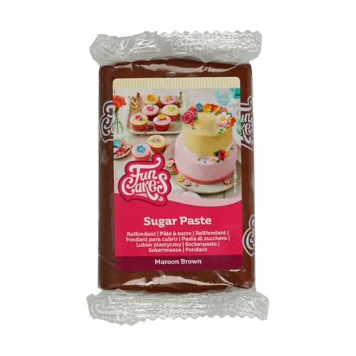 FunCakes Rollfondant Maroon Brown: Einfach zu verwenden, glatt, flexibel, weich und biegsam, perfekt zum Dekorieren von Kuchen, halal, koscher und glutenfrei, 250 g FunCakes Rollfondant Maroon Brown: Einfach zu verwenden, glatt, flexibel, weich und biegsam, perfekt zum Dekorieren von Kuchen, halal, koscher und glutenfrei, 250 g von FunCakes
