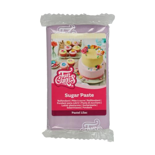 FunCakes Rollfondant Pastell Lilac: Einfach zu verwenden, glatt, flexibel, weich und biegsam, perfekt zum Dekorieren von Kuchen, Halal, koscher und glutenfrei, 250 g von FunCakes