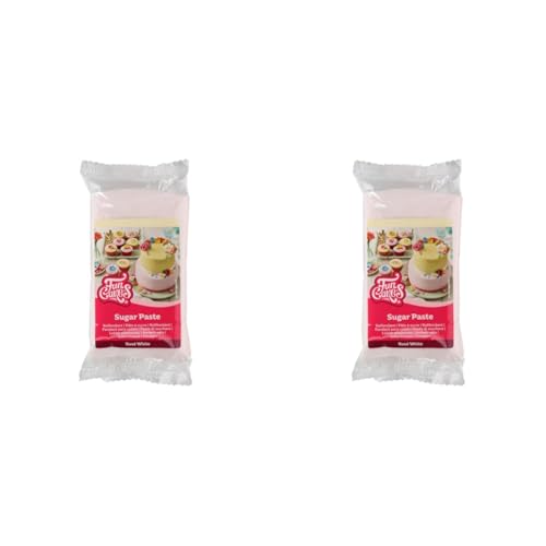 FunCakes Rollfondant Rosé Weiß: einfach zu verwenden, glatt, flexibel, weich und geschmeidig, perfekt zum Verzieren von Torten, Halal, Kosher und Glutenfrei, 250 g Packung 1 (Packung mit 2) von FunCakes