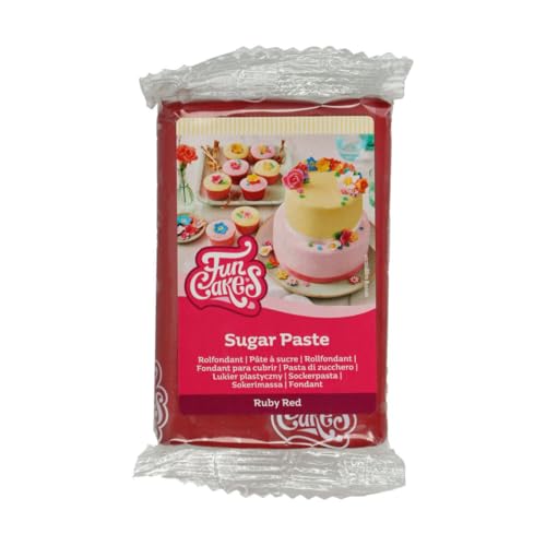 FunCakes Rollfondant Rubinrot: Einfach zu verwenden, glatt, flexibel, weich und biegsam, perfekt zum Dekorieren von Kuchen, halal, koscher und glutenfrei, 250 g FunCakes Rollfondant Rubinrot: Einfach zu verwenden, glatt, flexibel, weich und biegsam, perfekt zum Dekorieren von Kuchen, halal, koscher und glutenfrei, 250 g von FunCakes
