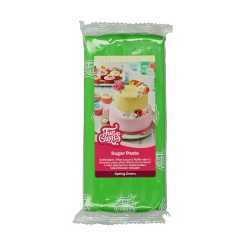 FunCakes Rollfondant Spring Green: Einfach zu verwenden, glatt, flexibel, weich und biegsam, perfekt zum Dekorieren von Kuchen, halal, koscher und glutenfrei. 1 kg von FunCakes