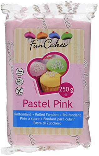 FunCakes Fondant Pastel Pink: Einfach zu Verwenden, Glatt, Elastisch, Weich und Schmeidig, Perfekt zum Dekorieren von Torten, Halal, Koscher und Glutenfrei. 250 g von FunCakes