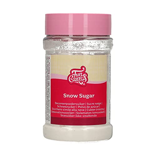 FunCakes Schneezucker Sugar: Nicht schmelzender Zucker, ideal zum Dekorieren von Donuts, Keksen, Kuchen, Waffeln, 150 g. von FunCakes