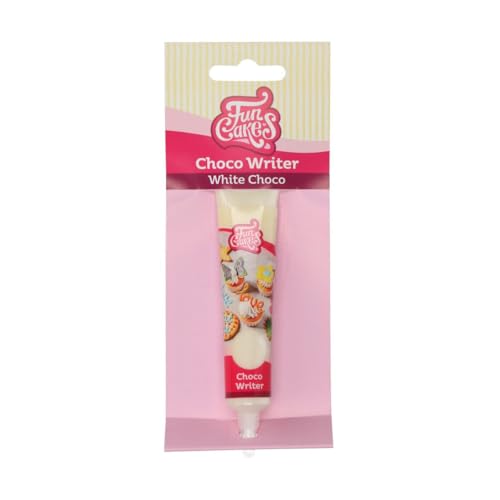 FunCakes Schoko Schreiber White Choco, Essbarer Lebensmittelstifte, Schokoschrift für Keksen, Cupcakes, Kuchen und mehr, Schokoladengeschmack - 25g FunCakes Schoko Schreiber White Choco, Essbarer Lebensmittelstifte, Schokoschrift für Keksen, Cupcakes, Kuchen und mehr, Schokoladengeschmack - 25g von FunCakes