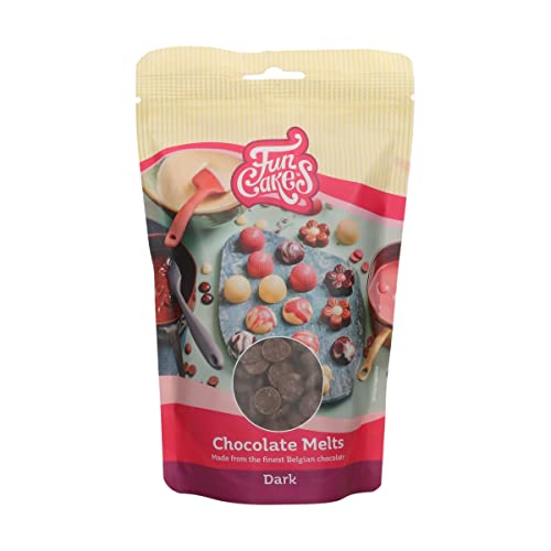 FunCakes Schokoladen Melts Dunkel: Schmelzende Schokolade für süße Bonbons, Tropfen, Glasur, Kuchendekorationen, Drip. Einfaches Schmelzen in der Mikrowelle oder Wasserbad, Halal. 350 g. FunCakes Schokoladen Melts Dunkel: Schmelzende Schokolade für süße Bonbons, Tropfen, Glasur, Kuchendekorationen, Drip. Einfaches Schmelzen in der Mikrowelle oder Wasserbad, Halal. 350 g. von FunCakes