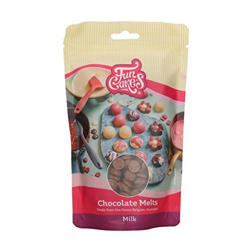 FunCakes Schokoladen Melts Milch: Schmelzende Schokolade für süße Bonbons, Tropfen, Glasur, Kuchendekorationen, Drip. Einfaches Schmelzen in der Mikrowelle oder Wasserbad, Halal. 350 g. FunCakes Schokoladen Melts Milch: Schmelzende Schokolade für süße Bonbons, Tropfen, Glasur, Kuchendekorationen, Drip. Einfaches Schmelzen in der Mikrowelle oder Wasserbad, Halal. 350 g. von FunCakes
