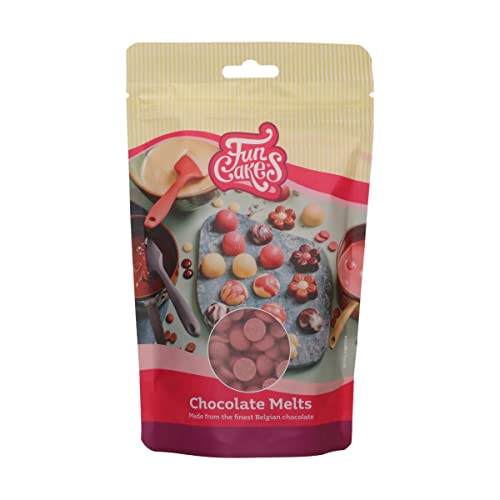 FunCakes Schokoladen Melts Ruby: Schmelzende Schokolade für süße Bonbons, Tropfen, Glasur, Kuchendekorationen, Drip. Einfaches Schmelzen in der Mikrowelle oder Wasserbad, Halal. 200 g. FunCakes Schokoladen Melts Ruby: Schmelzende Schokolade für süße Bonbons, Tropfen, Glasur, Kuchendekorationen, Drip. Einfaches Schmelzen in der Mikrowelle oder Wasserbad, Halal. 200 g. von FunCakes