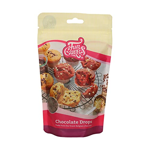 FunCakes Schokoladen Tropfen Milch, schmackhafte backfeste Chocolate Chips zum Hinzufügen zu Kuchen, Cupcakes, Muffins oder Keksen, hergestellt aus echter belgischer Schokolade, Halal. 350 g. FunCakes Schokoladen Tropfen Milch, schmackhafte backfeste Chocolate Chips zum Hinzufügen zu Kuchen, Cupcakes, Muffins oder Keksen, hergestellt aus echter belgischer Schokolade, Halal. 350 g. von FunCakes