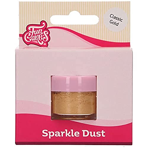 FunCakes Sparkle Dust Classic Gold: Glänzendes funkelndes Farbpulver für Lebensmittel, zur Kuchendekoration, Halal-zertifiziert FunCakes Sparkle Dust Classic Gold: Glänzendes funkelndes Farbpulver für Lebensmittel, zur Kuchendekoration, Halal-zertifiziert von FunCakes