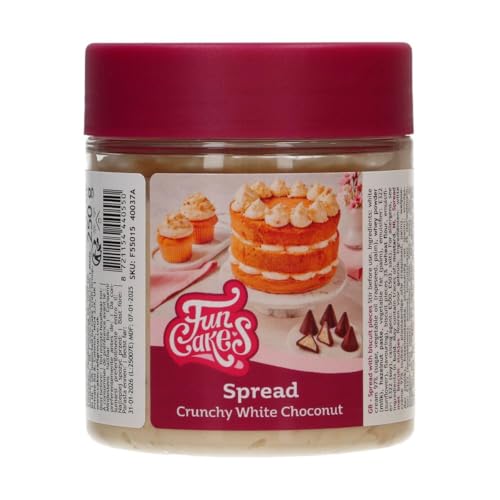 FunCakes Spread Crunchy White Choconut: Aufstrich Knusprige Weiße Choconut, gut zum Schichten zwischen Kuchen, zum Auftragen auf oder in Gebackene Cakes - 250g FunCakes Spread Crunchy White Choconut: Aufstrich Knusprige Weiße Choconut, gut zum Schichten zwischen Kuchen, zum Auftragen auf oder in Gebackene Cakes - 250g von FunCakes