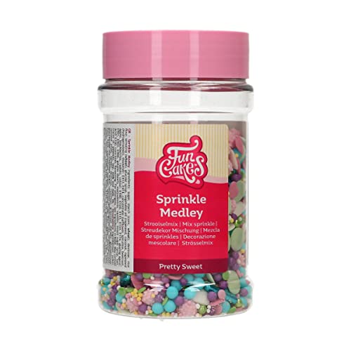 FunCakes Sprinkle Medley Pretty Sweet: Zuckerstreusel, guter Geschmack, perfekt zum Dekorieren von Kuchen, Sprinkle Mix. 180 g. von FunCakes