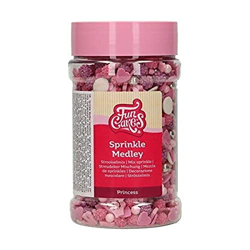 FunCakes Sprinkle Medley Prinzessin: Zuckerstreusel, großartiger Geschmack, perfekt zum Dekorieren von Kuchen, Sprinkle Mix. 180 g. von FunCakes