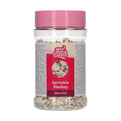 FunCakes Sprinkle Medley Silver-Chic: Zuckerstreusel, Großartiger Geschmack, gut zum Dekorieren von Kuchen, Torten, Cakes, Sprinkle Mix. 180 g. FunCakes Sprinkle Medley Silver-Chic: Zuckerstreusel, Großartiger Geschmack, gut zum Dekorieren von Kuchen, Torten, Cakes, Sprinkle Mix. 180 g. von FunCakes