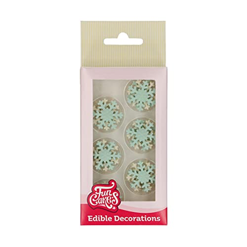 FunCakes Sugar Paste Decorations Schneeflocken Set/12 von FunCakes