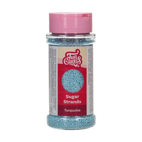 FunCakes Sugar Strands Turquoise: Kuchenstreusel, Großartiger Geschmack, gut zum Dekorieren von Kuchen, Torten und Cakes, Cake-Streusel. 80 g. FunCakes Sugar Strands Turquoise: Kuchenstreusel, Großartiger Geschmack, gut zum Dekorieren von Kuchen, Torten und Cakes, Cake-Streusel. 80 g. von FunCakes