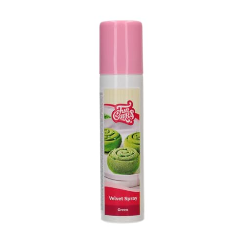 FunCakes Velvet Spray Grün: Färbespray, zum einfachen Aufsprühen einer Samtschicht auf Torten, perfekt für die Tortendekoration. 100 ml. von FunCakes