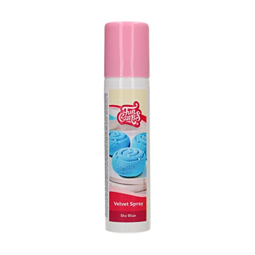 FunCakes Velvet Spray Himmelblau: Färbespray, zum einfachen Aufsprühen einer Samtschicht auf Torten, perfekt für die Tortendekoration. 100 ml. von FunCakes