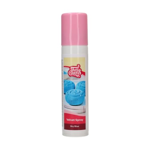 FunCakes Velvet Spray Himmelblau: Färbespray, zum einfachen Aufsprühen einer Samtschicht auf Torten, perfekt für die Tortendekoration. 100 ml. von FunCakes