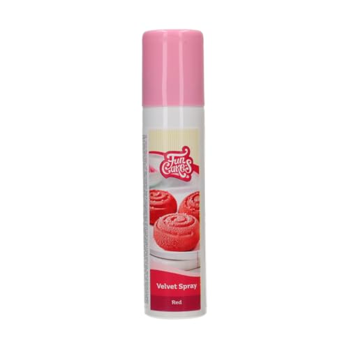 FunCakes Velvet Spray Rot: Lebensmittelfarbe Spray, zum einfachen Aufsprühen einer Samtschicht auf Torten, perfekt für die Tortendekoration 100 ml von FunCakes