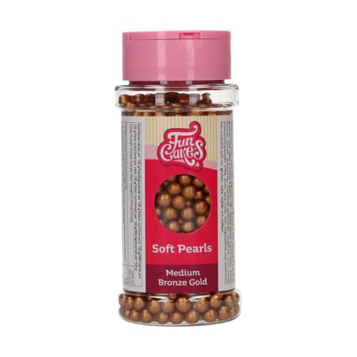 FunCakes Weiche Perlen Medium Bronze Gold: Kuchenstreusel, Guter Geschmack, gut zum Dekorieren von Kuchen, Torten und Cakes, Essbare Zuckerperlen. 60 g. FunCakes Weiche Perlen Medium Bronze Gold: Kuchenstreusel, Guter Geschmack, gut zum Dekorieren von Kuchen, Torten und Cakes, Essbare Zuckerperlen. 60 g. von FunCakes